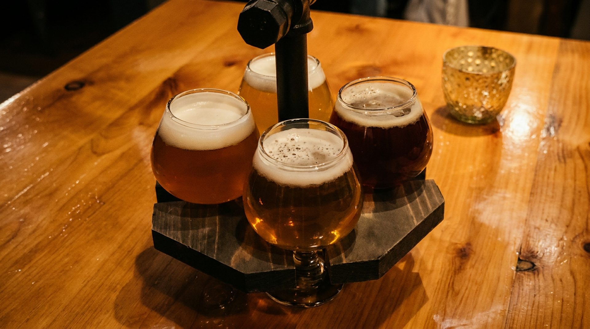 Craft beers brewed on-site