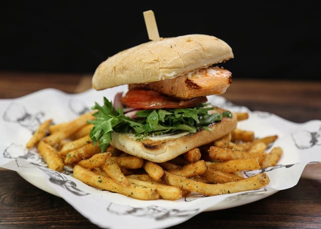 Salmon Burger.